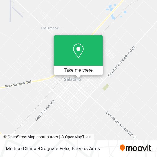 Médico Clinico-Crognale Felix map