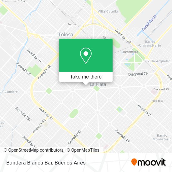Bandera Blanca Bar map