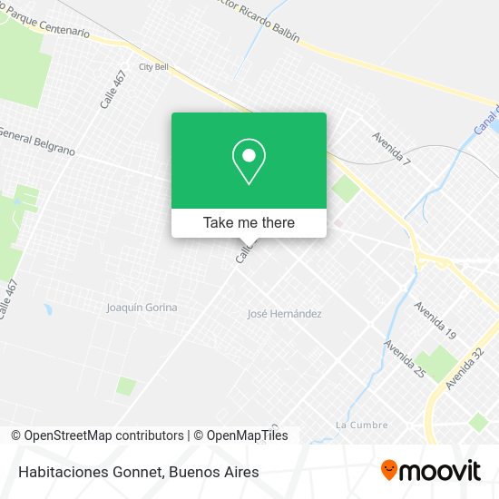 Mapa de Habitaciones Gonnet