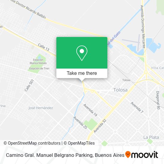 Mapa de Camino Gral. Manuel Belgrano Parking