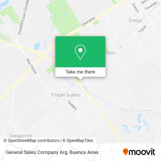 General Sales Company Arg map
