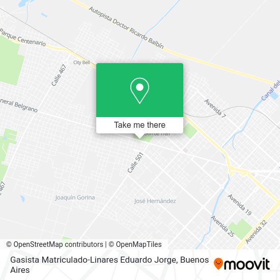 Gasista Matriculado-Linares Eduardo Jorge map