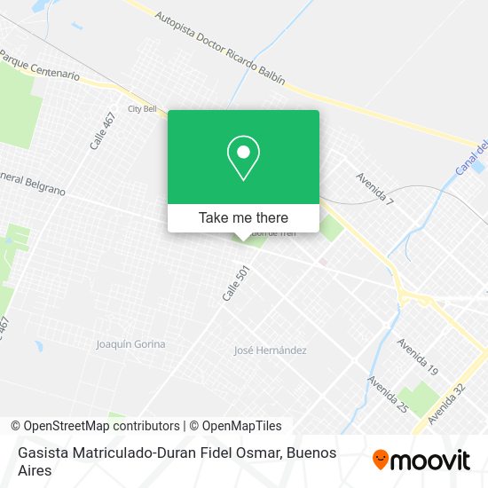 Mapa de Gasista Matriculado-Duran Fidel Osmar