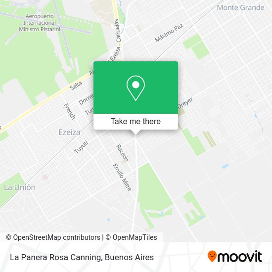 La Panera Rosa Canning map