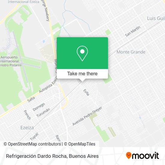 Refrigeración Dardo Rocha map