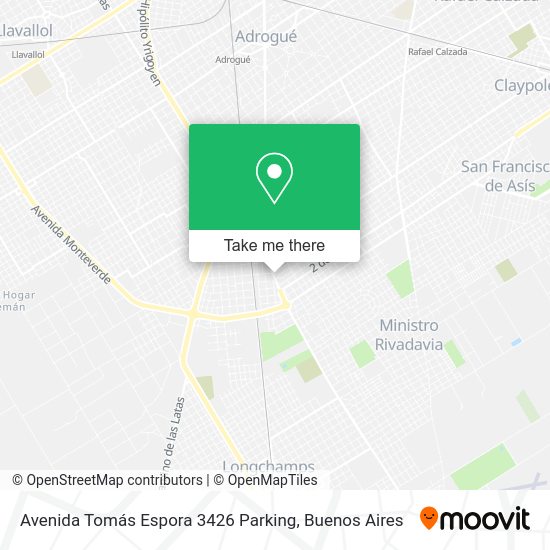 Avenida Tomás Espora 3426 Parking map