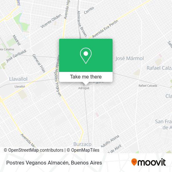 Mapa de Postres Veganos Almacén