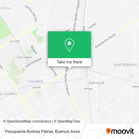Mapa de Peluquería Andrea Pelnar