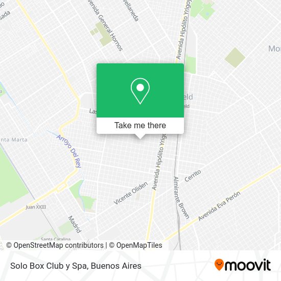 Mapa de Solo Box Club y Spa