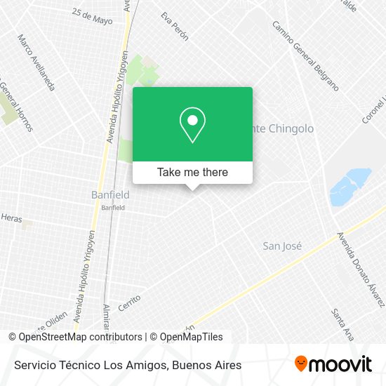 Mapa de Servicio Técnico Los Amigos