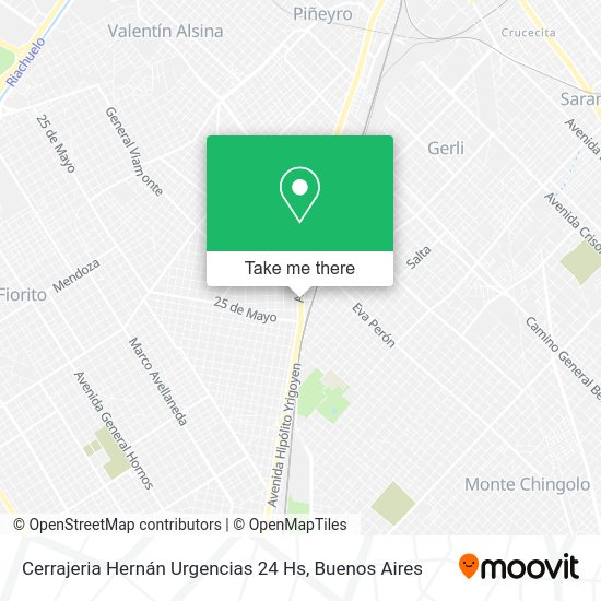 Mapa de Cerrajeria Hernán Urgencias 24 Hs
