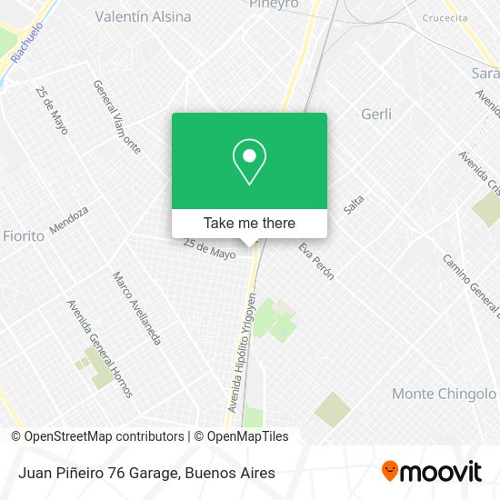 Juan Piñeiro 76 Garage map
