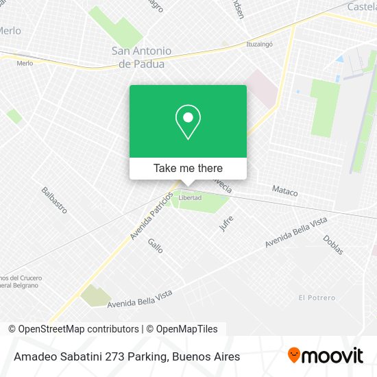 Mapa de Amadeo Sabatini 273 Parking