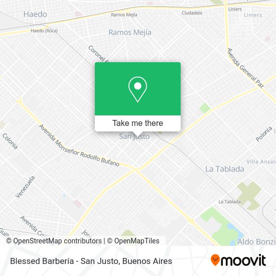 Mapa de Blessed Barbería - San Justo