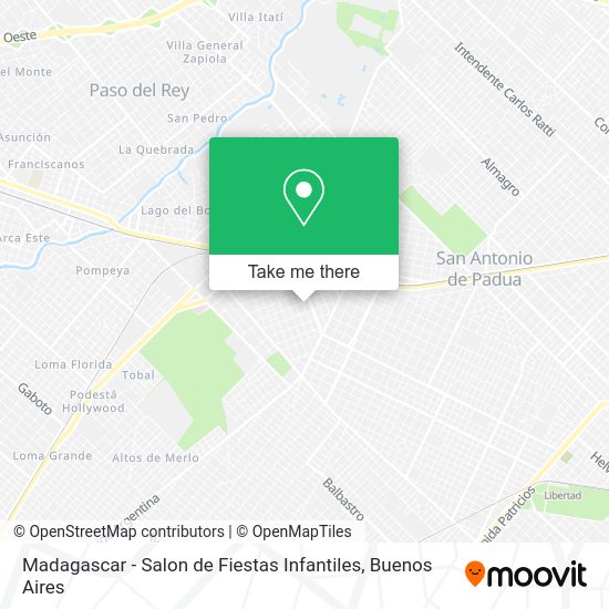 Madagascar - Salon de Fiestas Infantiles map