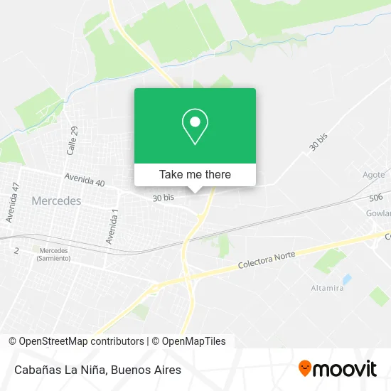Cabañas La Niña map