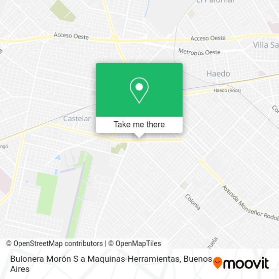 Mapa de Bulonera Morón S a Maquinas-Herramientas