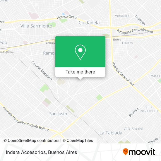 Mapa de Indara Accesorios