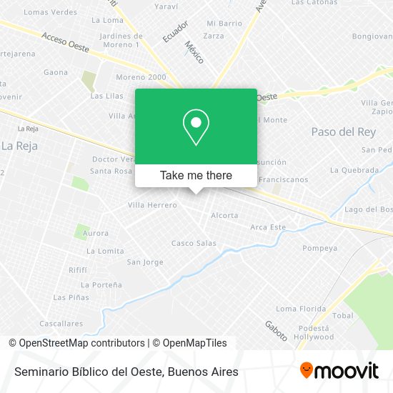 Seminario Bíblico del Oeste map