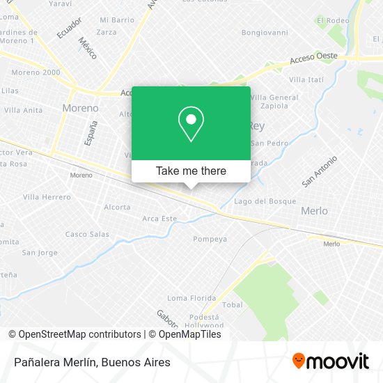 Pañalera Merlín map