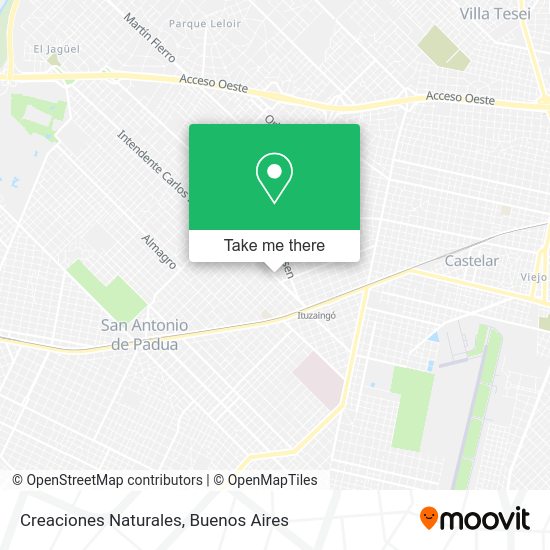 Creaciones Naturales map