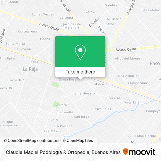 Mapa de Claudia Maciel Podología & Ortopedia