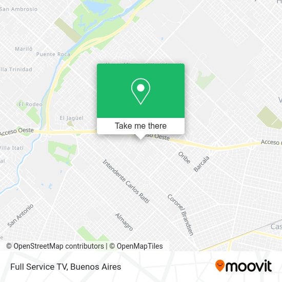 Mapa de Full Service TV