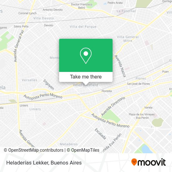 Heladerías Lekker map