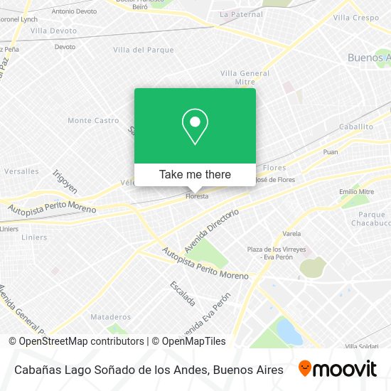 Cabañas Lago Soñado de los Andes map