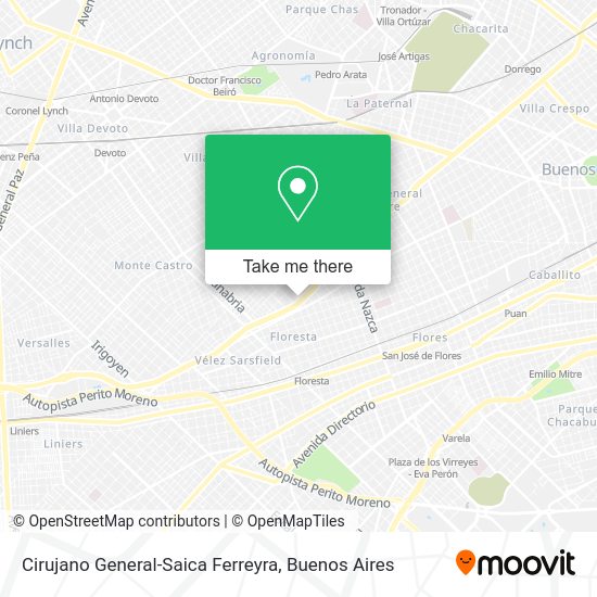 Cirujano General-Saica Ferreyra map