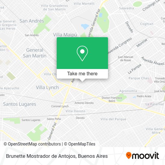 Brunette Mostrador de Antojos map