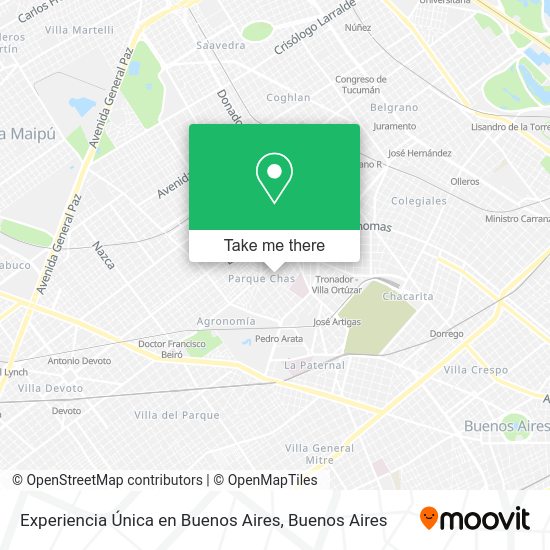 Experiencia Única en Buenos Aires map
