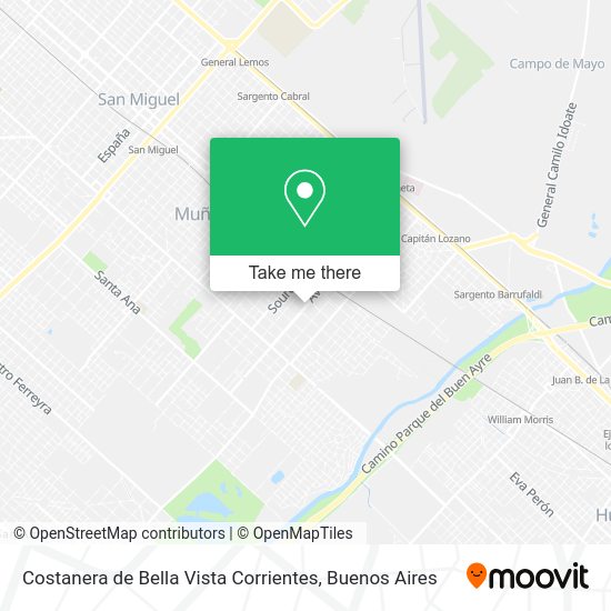 Costanera de Bella Vista Corrientes map