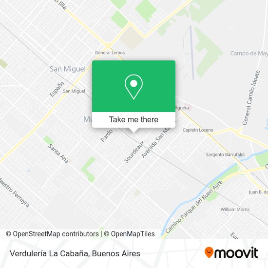 Mapa de Verdulería La Cabaña