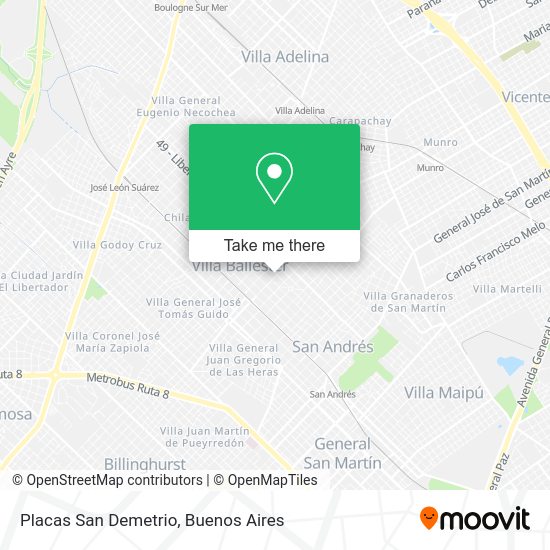 Mapa de Placas San Demetrio