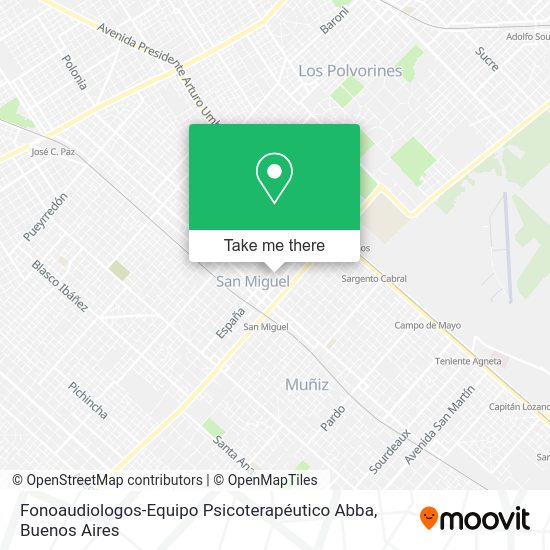 Mapa de Fonoaudiologos-Equipo Psicoterapéutico Abba
