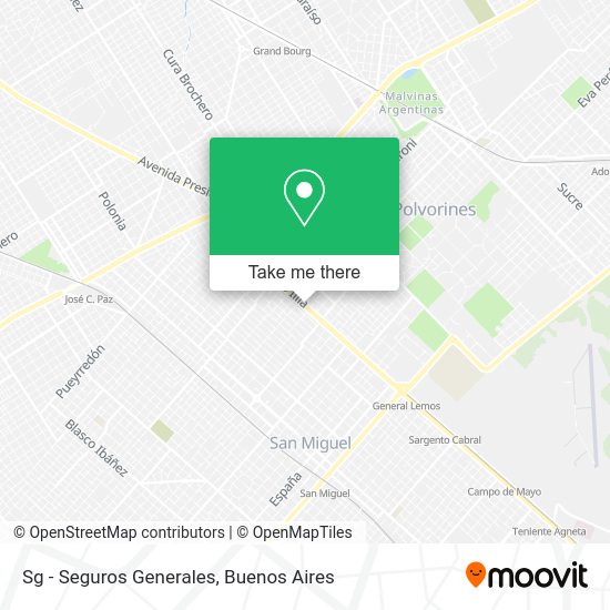 Sg - Seguros Generales map