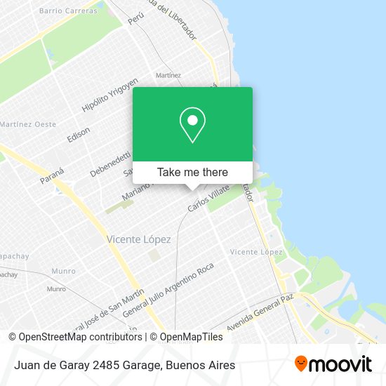 Juan de Garay 2485 Garage map