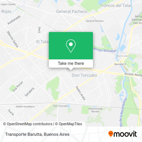 Transporte Barutta map