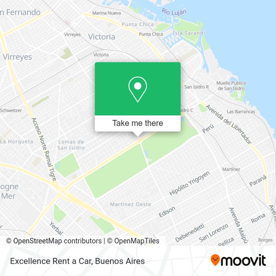 Mapa de Excellence Rent a Car