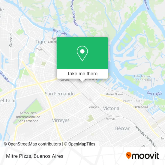 Mapa de Mitre Pizza