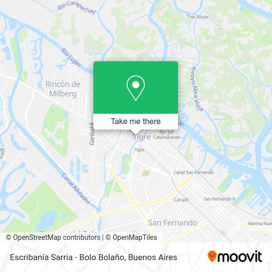 Escribanía Sarria - Bolo Bolaño map