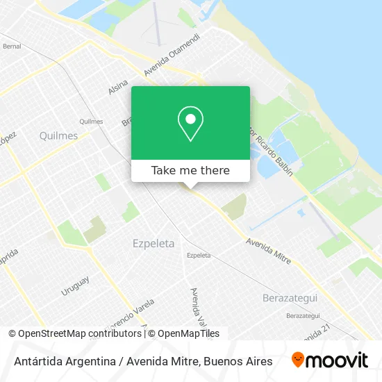 Mapa de Antártida Argentina / Avenida Mitre