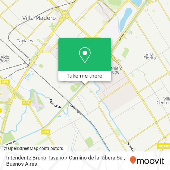 Intendente Bruno Tavano / Camino de la Ribera Sur map