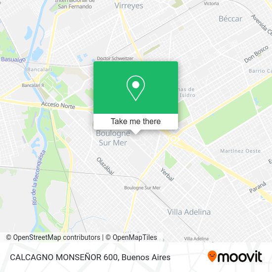 CALCAGNO MONSEÑOR 600 map