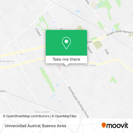 Universidad Austral map