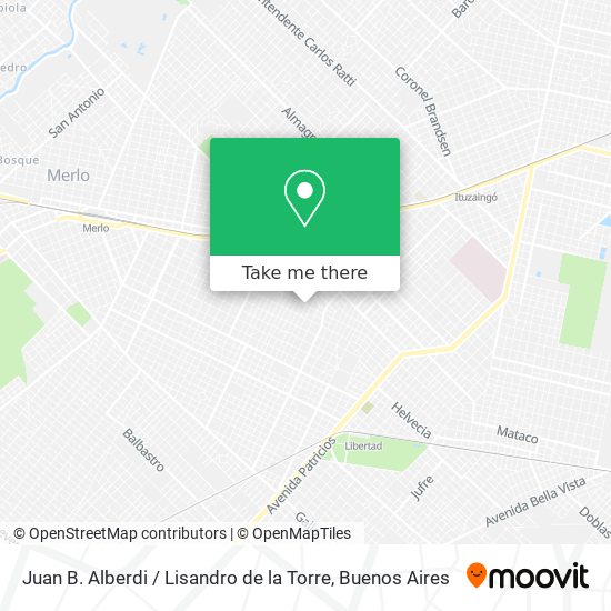 Juan B. Alberdi / Lisandro de la Torre map