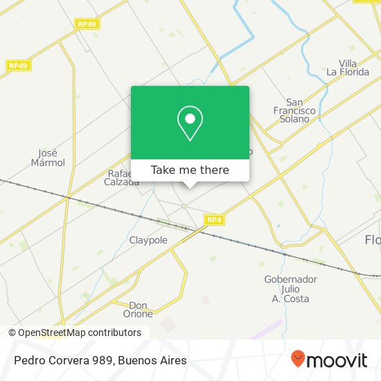 Pedro Corvera 989 map