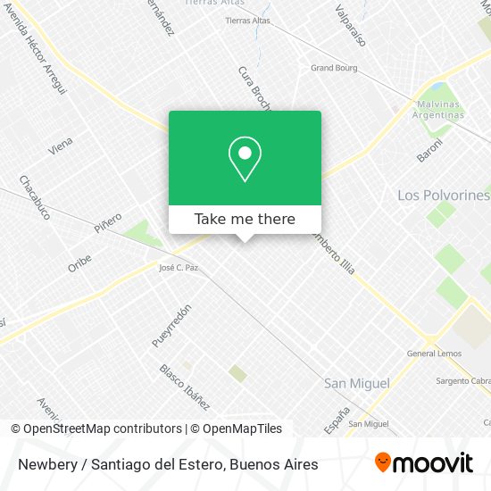 Newbery / Santiago del Estero map