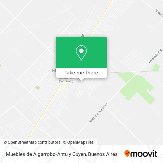 Muebles de Algarrobo-Antu y Cuyen map